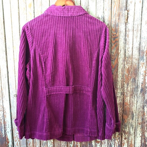 Studio Works corduroy jacket 1X purple - Picture 2 of 7